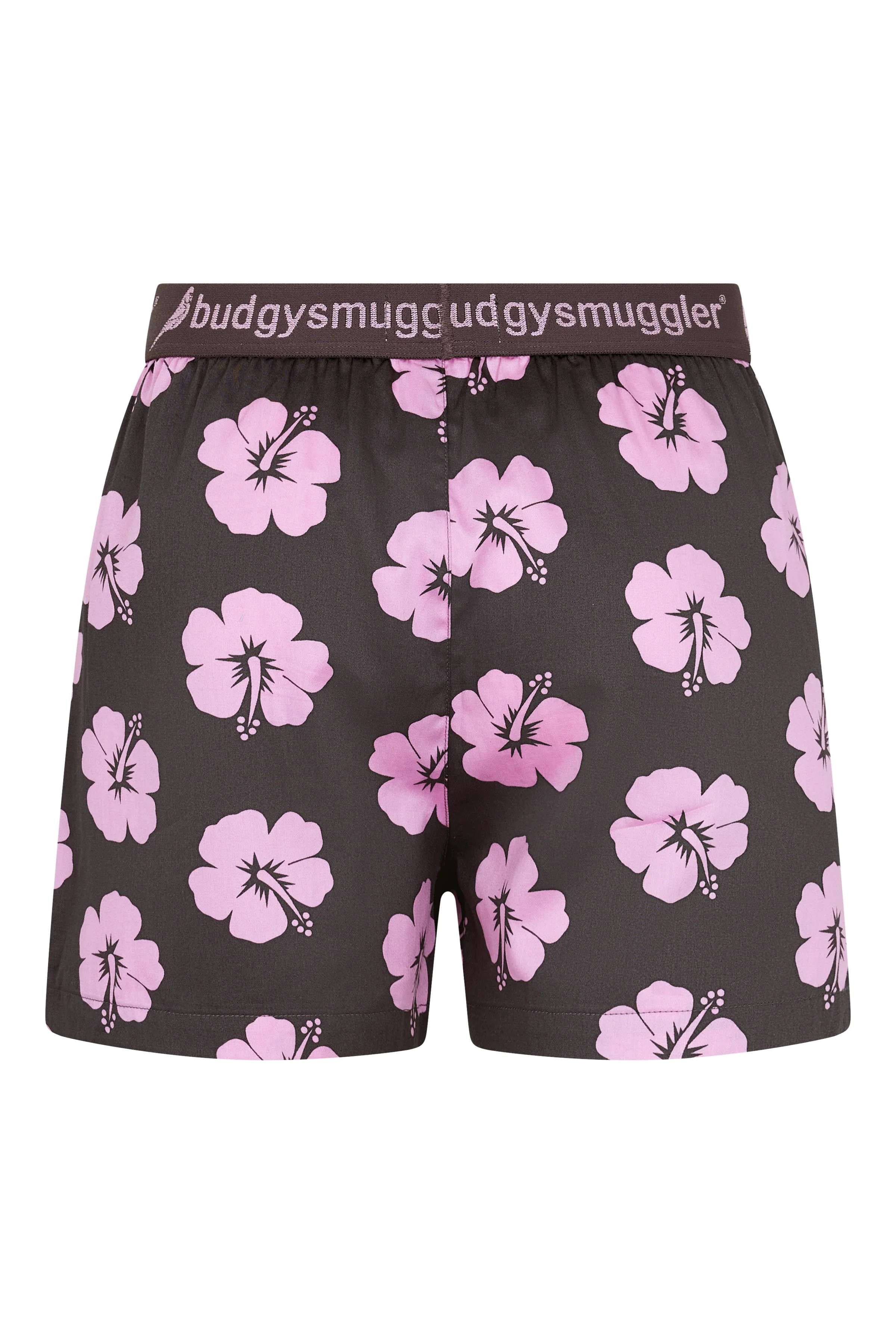 Men's Pyjama Set in Brown and Pink Hibiscus - Image 7