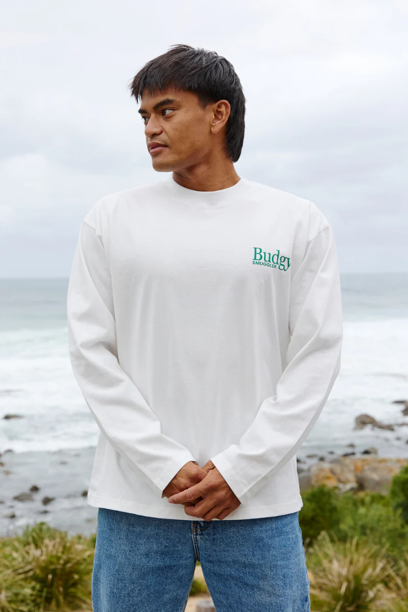 White Oversized Long Sleeve Tee with Sunday League Club - Image 2